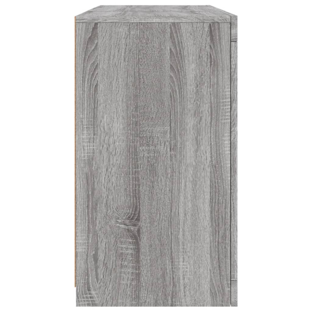 Produktbild för Skänk med LED-belysning grå sonoma 123x37x67 cm