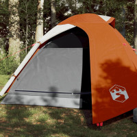 Produktbild för Campingtält 2 Personer grå & orange 264x210x125 cm 185T taft