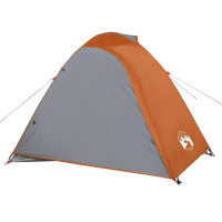 Produktbild för Campingtält 2 Personer grå & orange 264x210x125 cm 185T taft