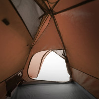 Produktbild för Campingtält 2 Personer grå & orange 264x210x125 cm 185T taft