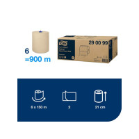 Produktbild för Handduk TORK Adv H1 natur 150m
