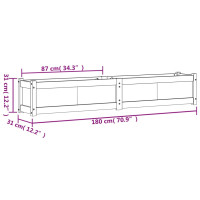 Produktbild för Odlingslåda vaxbrun 180x31x31 cm massiv furu