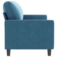 Produktbild för 3-sitssoffa blå 180 cm sammet