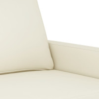 Produktbild för Soffa 2-sits gräddvit 140 cm sammet