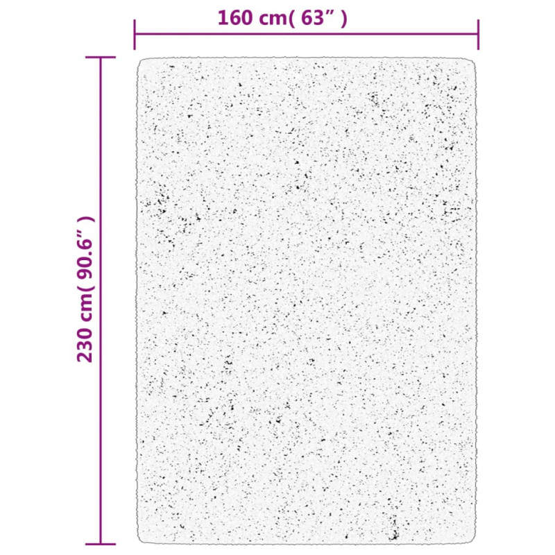 Produktbild för Mjuk matta HUARTE med kort lugg tvättbar rosa 160x230 cm