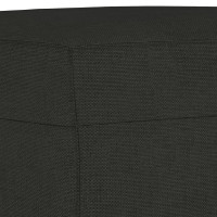 Produktbild för Fåtölj med fotpall Svart 60 cm tyg