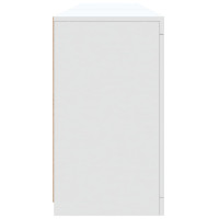 Produktbild för Skänk med LED-belysning vit 162x37x67 cm