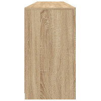Produktbild för Skänk med LED-belysning sonoma-ek 162x37x67 cm