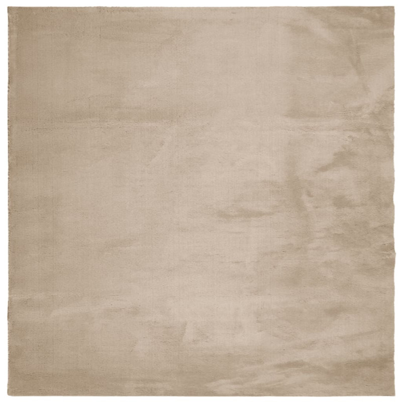 Produktbild för Mjuk matta HUARTE med kort lugg tvättbar sandbeige 200x200 cm