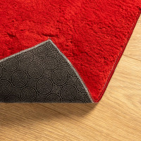 Produktbild för Mjuk matta HUARTE med kort lugg tvättbar röd 80x150 cm