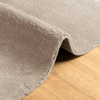 Produktbild för Mjuk matta HUARTE med kort lugg tvättbar sandbeige 100x200 cm