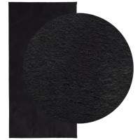 Produktbild för Mjuk matta HUARTE med kort lugg tvättbar svart 100x200 cm