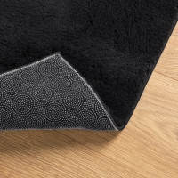Produktbild för Mjuk matta HUARTE med kort lugg tvättbar svart 100x200 cm