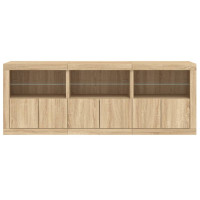 Produktbild för Skänk med LED-belysning sonoma-ek 181,5x37x67 cm