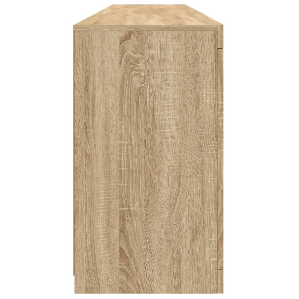 Produktbild för Skänk med LED-belysning sonoma-ek 181,5x37x67 cm