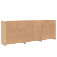 Produktbild för Skänk med LED-belysning sonoma-ek 181,5x37x67 cm