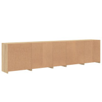 Produktbild för Skänk med LED-belysning sonoma-ek 283x37x67 cm