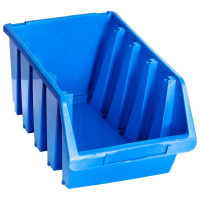 Produktbild för Staplingsbara sortimentslådor 14 st blå plast