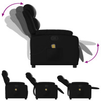 Miniatyr av produktbild för Massagefåtölj svart konstläder