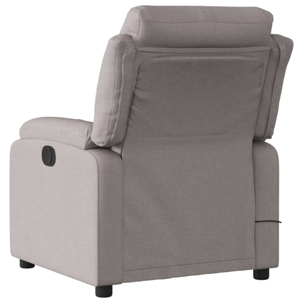 Produktbild för Elektrisk massagefåtölj taupe tyg