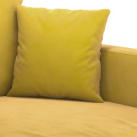 Produktbild för 2-sitssoffa gul 120 cm sammet