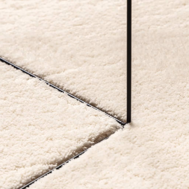 Produktbild för Mjuk matta HUARTE med kort lugg tvättbar beige 120x120 cm