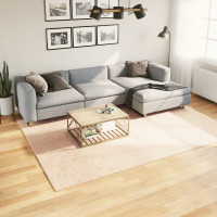 Produktbild för Mjuk matta HUARTE med kort lugg tvättbar beige 200x280 cm