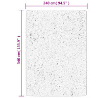 Miniatyr av produktbild för Mjuk matta HUARTE med kort lugg tvättbar gräddvit 240x340 cm