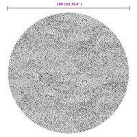 Produktbild för Mjuk matta HUARTE med kort lugg tvättbar grå Ø 100 cm