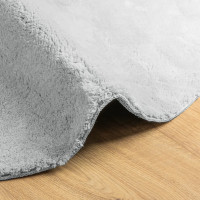 Produktbild för Mjuk matta HUARTE med kort lugg tvättbar grå Ø 160 cm