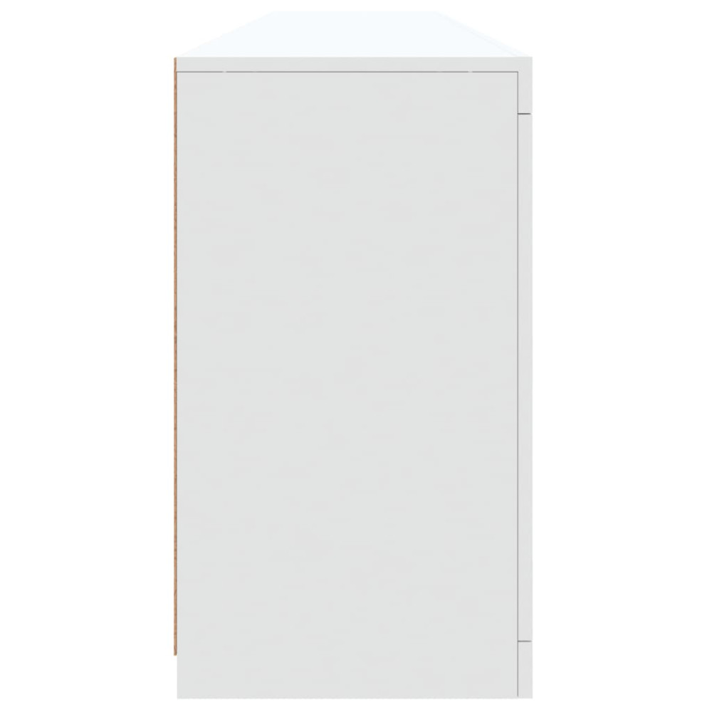 Produktbild för Skänk med LED-belysning vit 202x37x67 cm