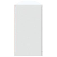 Produktbild för Skänk med LED-belysning vit 202x37x67 cm