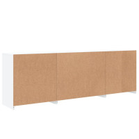 Produktbild för Skänk med LED-belysning vit 202x37x67 cm