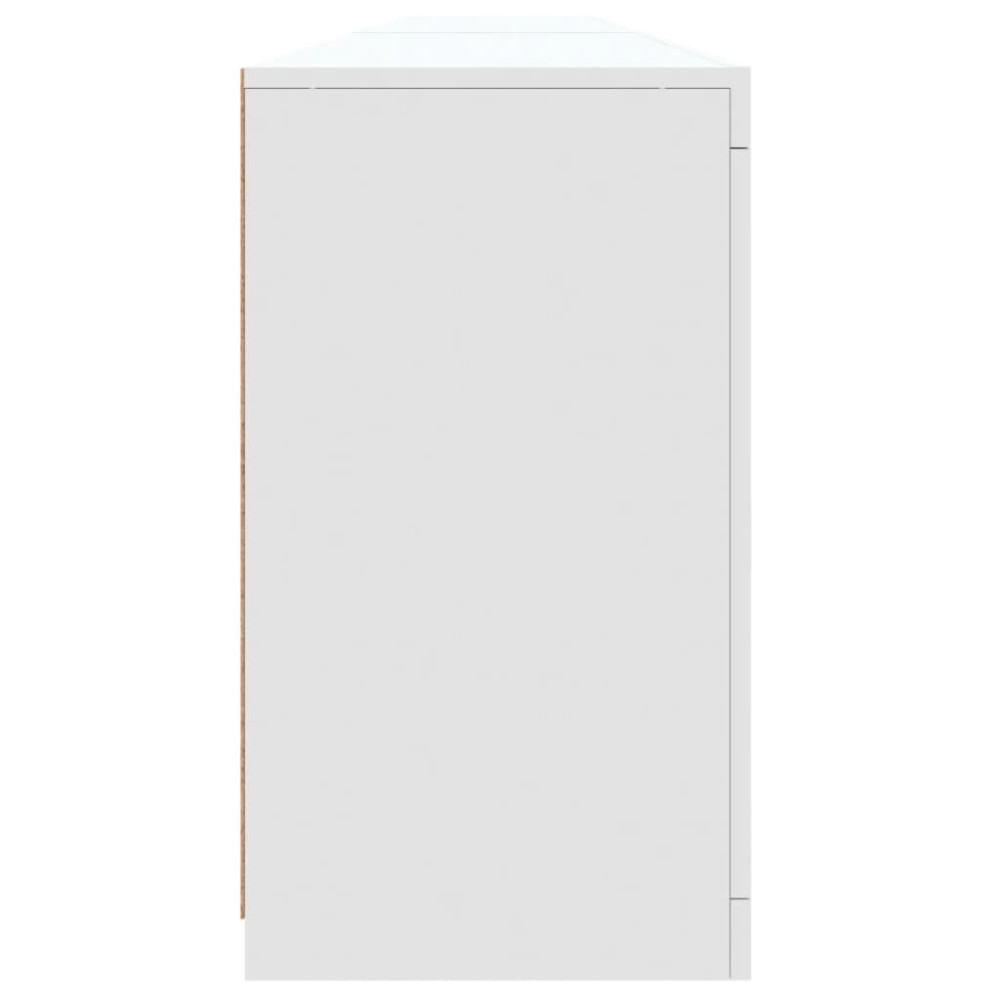 Produktbild för Skänk med LED-belysning vit 283x37x67 cm