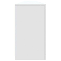Produktbild för Skänk med LED-belysning vit 283x37x67 cm