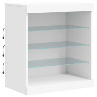 Produktbild för Skänk med LED-belysning vit 181,5x37x67 cm