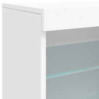 Produktbild för Skänk med LED-belysning vit 181,5x37x67 cm