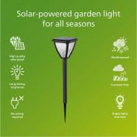 Miniatyr av produktbild för Vapora Trädgårdslampa Solcell LED 200lm Svart