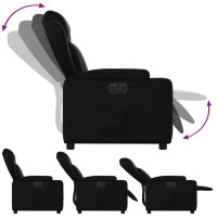 Miniatyr av produktbild för Elektrisk reclinerfåtölj svart konstläder