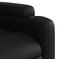 Miniatyr av produktbild för Elektrisk reclinerfåtölj svart konstläder
