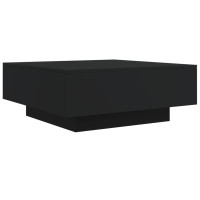 Produktbild för Soffbord svart 80x80x31 cm konstruerat trä