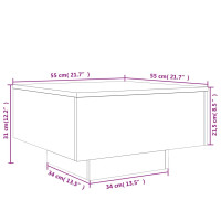 Produktbild för Soffbord svart 55x55x31 cm konstruerat trä