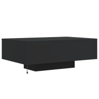 Produktbild för Soffbord med LED svart 85x55x31 cm