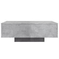 Produktbild för Soffbord med LED betonggrå 85x55x31 cm