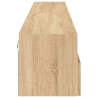 Produktbild för Väggmonterad tv-bänk 2 st sonoma-ek 100x30x30cm konstruerat trä