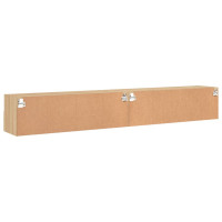 Produktbild för Väggmonterad tv-bänk 2 st sonoma-ek 100x30x30cm konstruerat trä