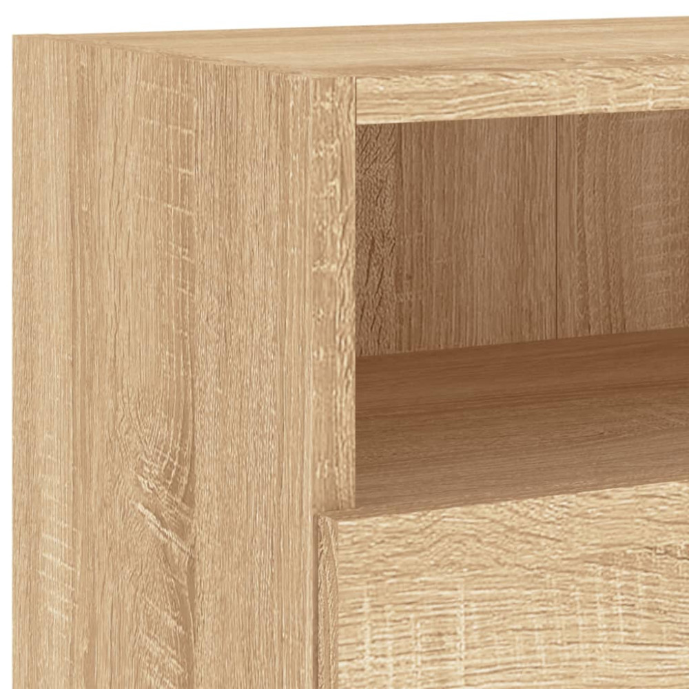 Produktbild för Väggmonterad tv-bänk 2 st sonoma-ek 100x30x30cm konstruerat trä