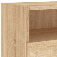 Produktbild för Väggmonterad tv-bänk 2 st sonoma-ek 100x30x30cm konstruerat trä