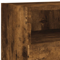 Produktbild för Väggmonterad tv-bänk 2 st rökfärgad ek 100x30x30 cm