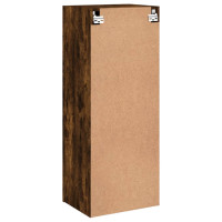 Produktbild för Väggmonterad tv-bänk rökfärgad ek 40,5x30x102cm konstruerat trä